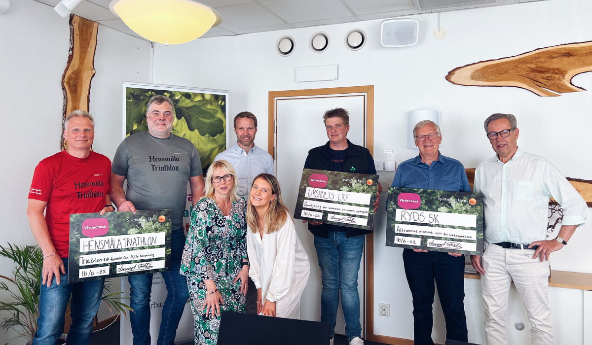Gruppbild på bidragstagare